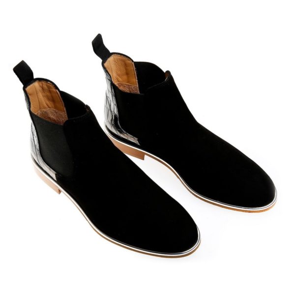 Black Suede Chelsea Boot - Image 2