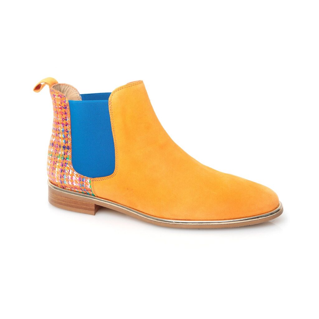 orange chelsea boots