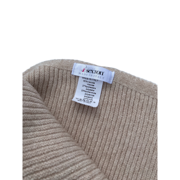 Oatmeal Knitted Scarf - Image 4