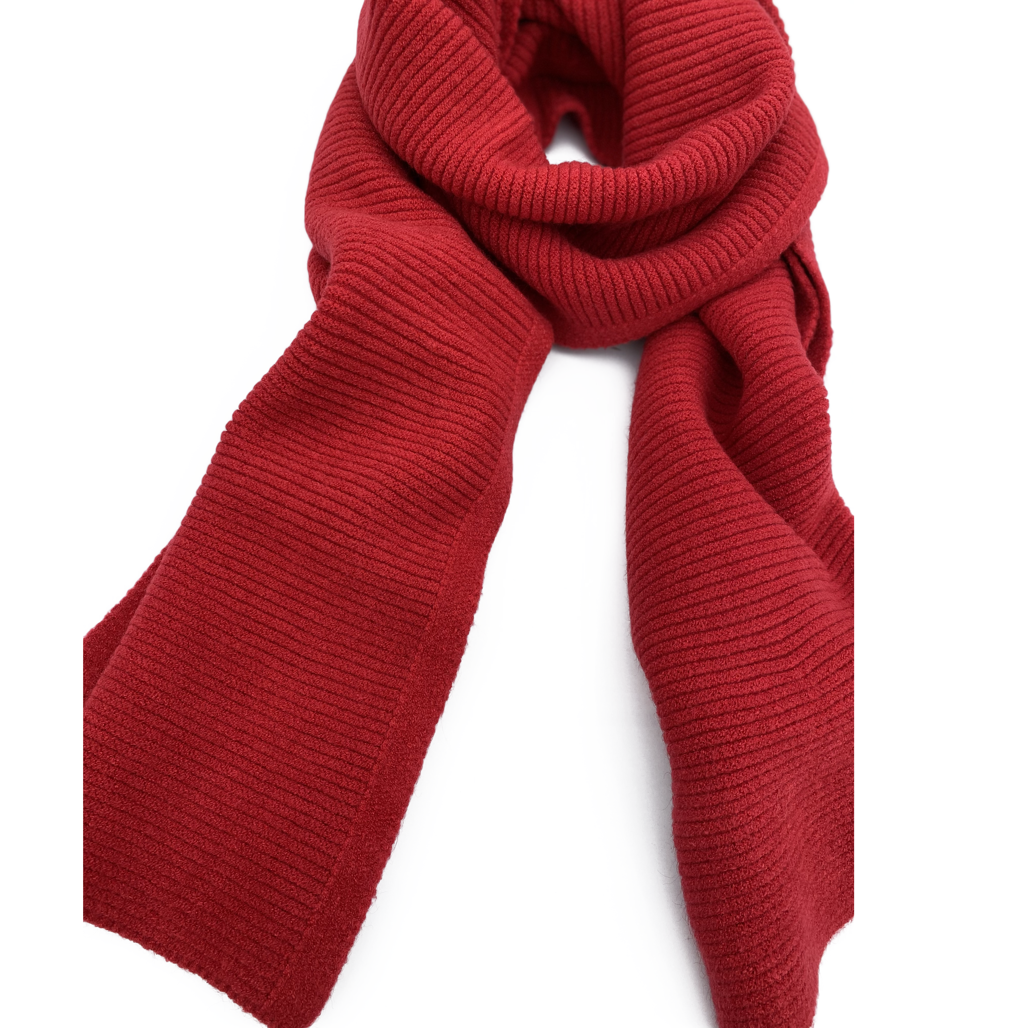 Red Knitted Scarf - Image 3