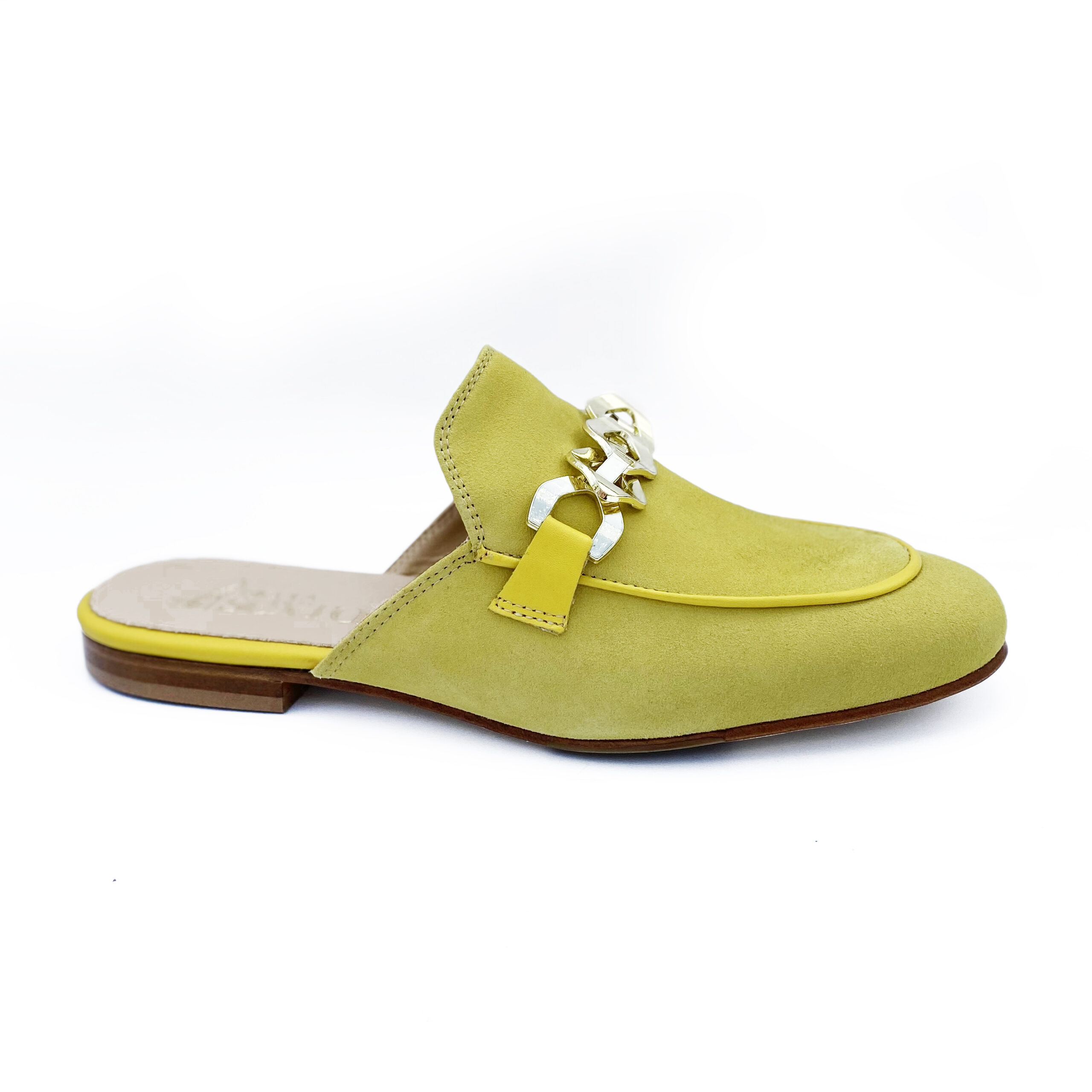 yellow mule slippers