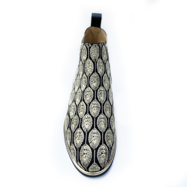 Black & Gold Chelsea Boot - Image 3