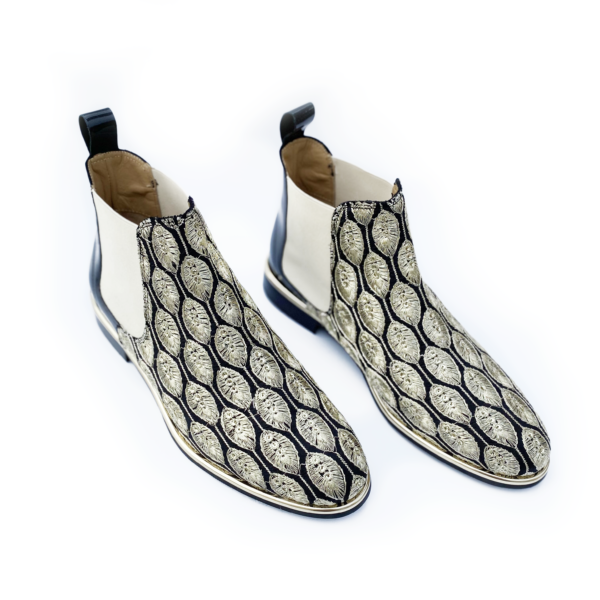 Black & Gold Chelsea Boot - Image 2