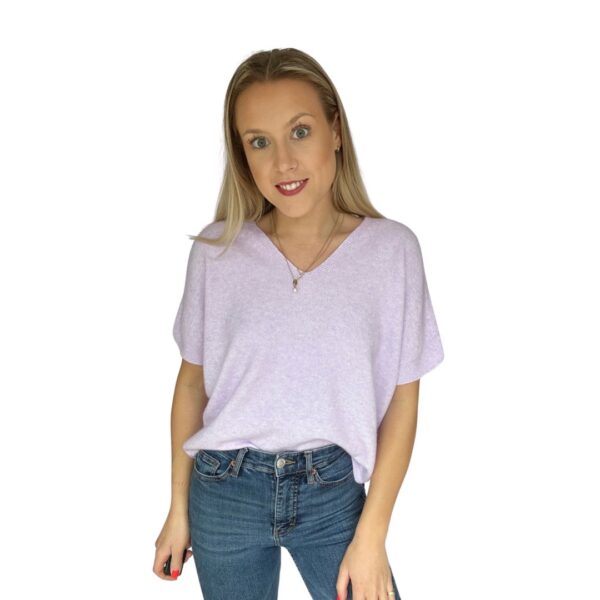 Lilac Knitted T-Shirt - Image 3