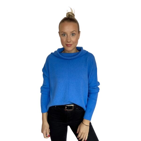 Royal Blue Roll Neck Knit