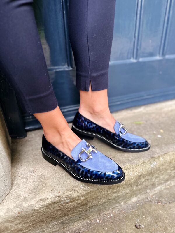 Blue Leopard Print Loafer - Image 5