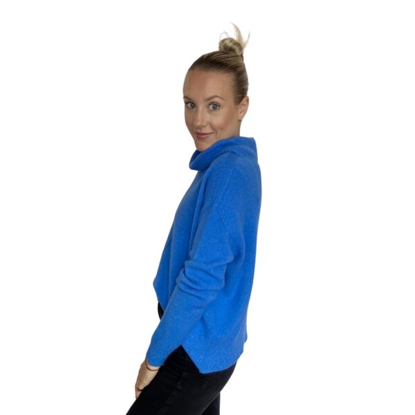 Royal Blue Roll Neck Knit - Image 3