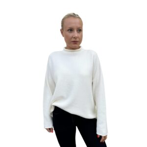 cream high neck knit