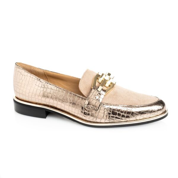 Nicola Sexton Bronze Metallic Loafer