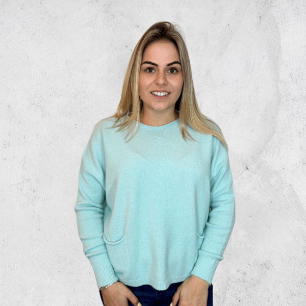 Aqua Double Pocket Knit