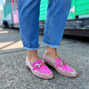 Pink Tweed Loafer