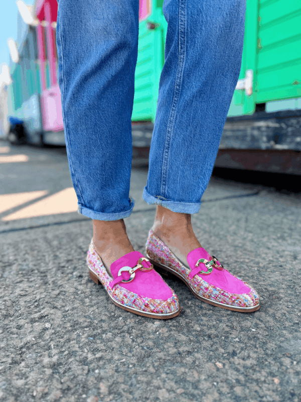 Pink Tweed Loafer