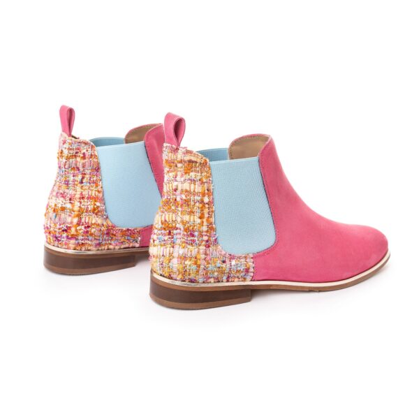 Pink Tweed Chelsea Boot - Image 6