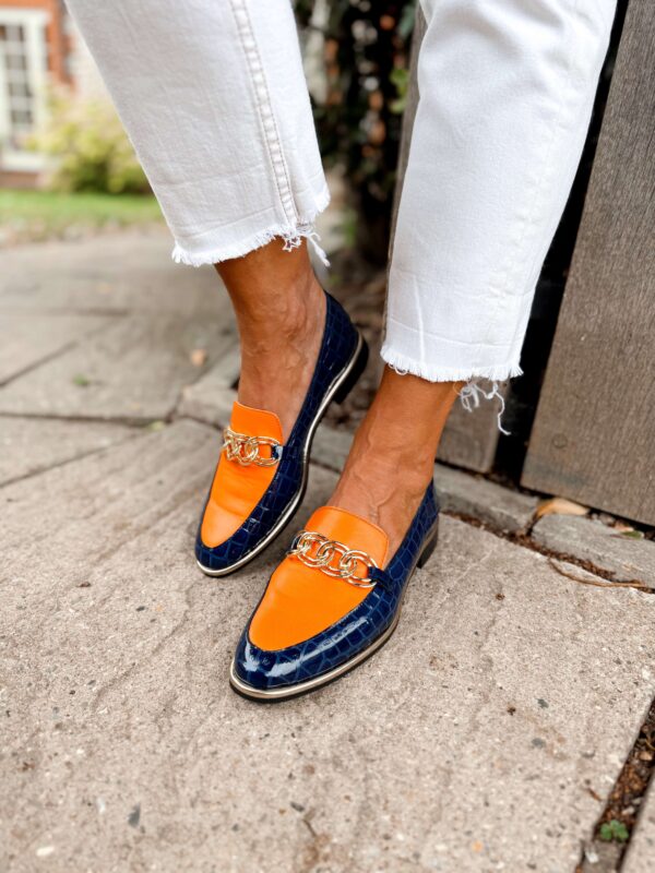 Navy & Mandarin Loafer - Image 6
