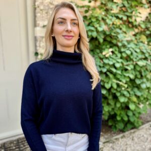 navy roll neck knit