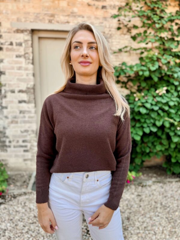 Chocolate Roll Neck Knit