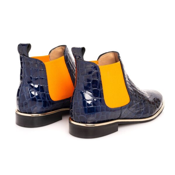 Navy & Mandarin Chelsea Boot - Image 2