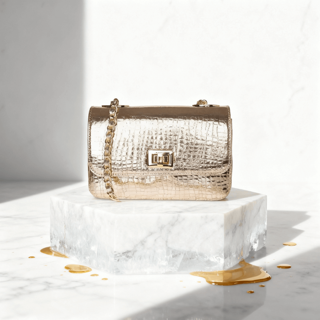 Nicola Sexton bronze metallic handbag