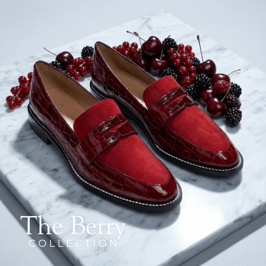 berry loafers nicola sexton red croc suede leather loafers Italian loafers
