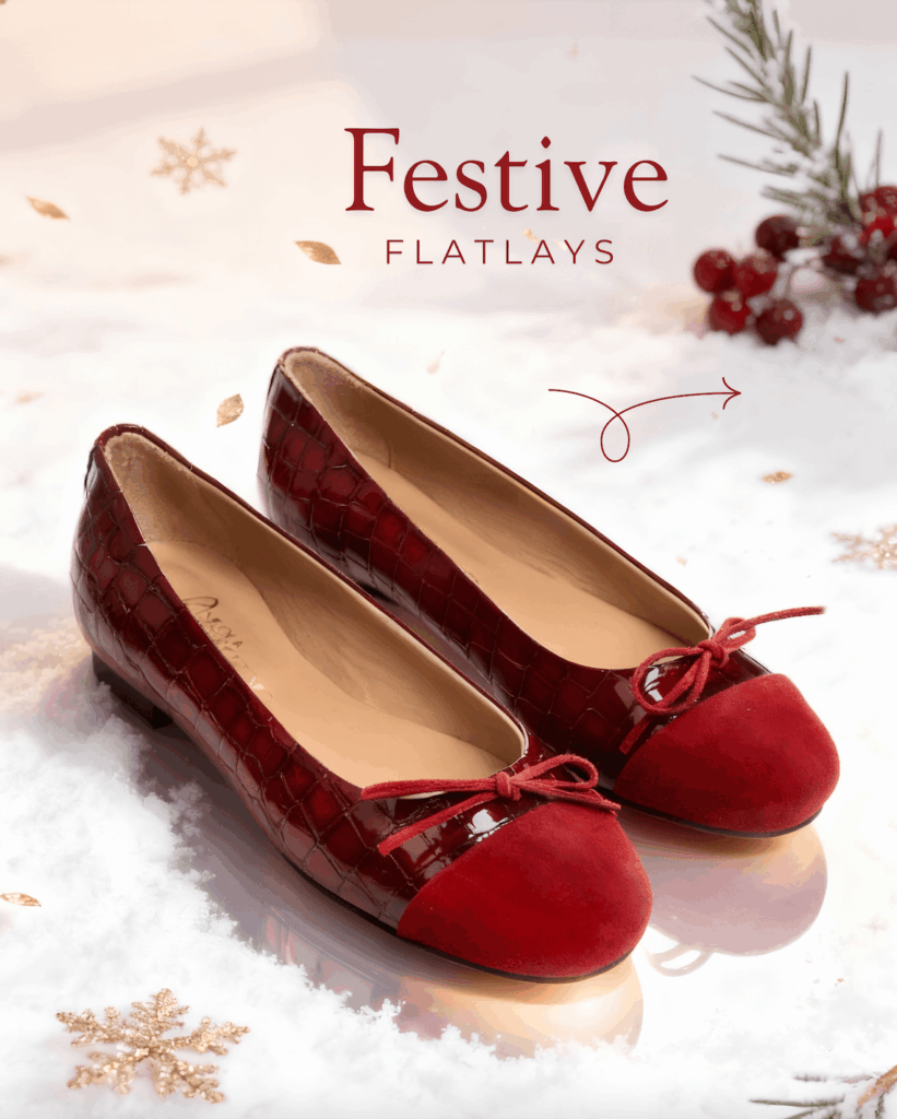 Nicola Sexton berry ballet pump