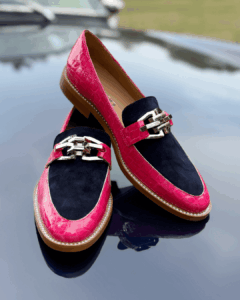 Nicola Sexton pink croc loafer