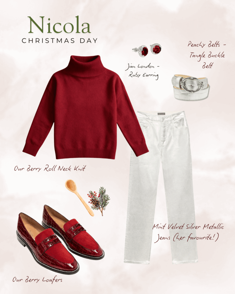 1-2 Nicola Sexton red berry loafers