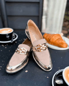 Nicola Sexton bronze metallic loafer